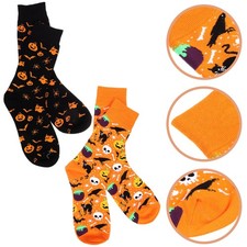  2 Pairs Halloween Socks High Socks Long Stockings Over Knee Socks Halloween