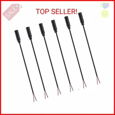 daier 6Pcs 3.5mm Female Jack to Bare Wire Open End TS 2 Pole Mono 1/8inch 3.5mm