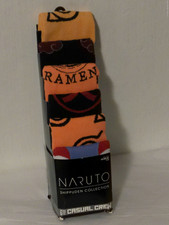 Bioworld Naruto Shippuden Collection Men's Crew Socks 6 Pairs Size 8 - 12