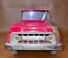 Vintage 60s Tonka Round Minn. Toy Pick Up Truck Red Original Pressed Steel Toys