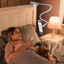 Gooseneck Tablet Holder with Page Turner for Kindle Reading in Bed: Adjustabl...