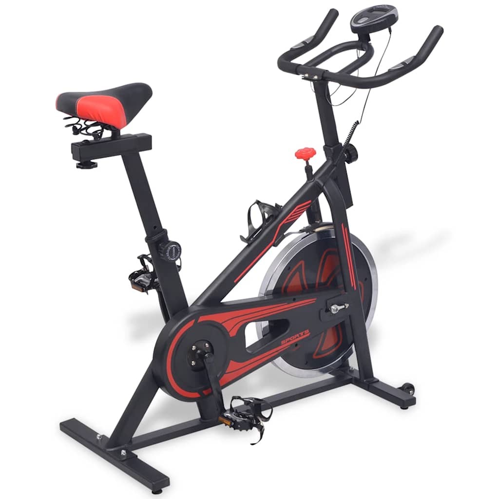 Bicicleta estática con sensore de Pulso Ejercicio Blanco/Negro vidaXL