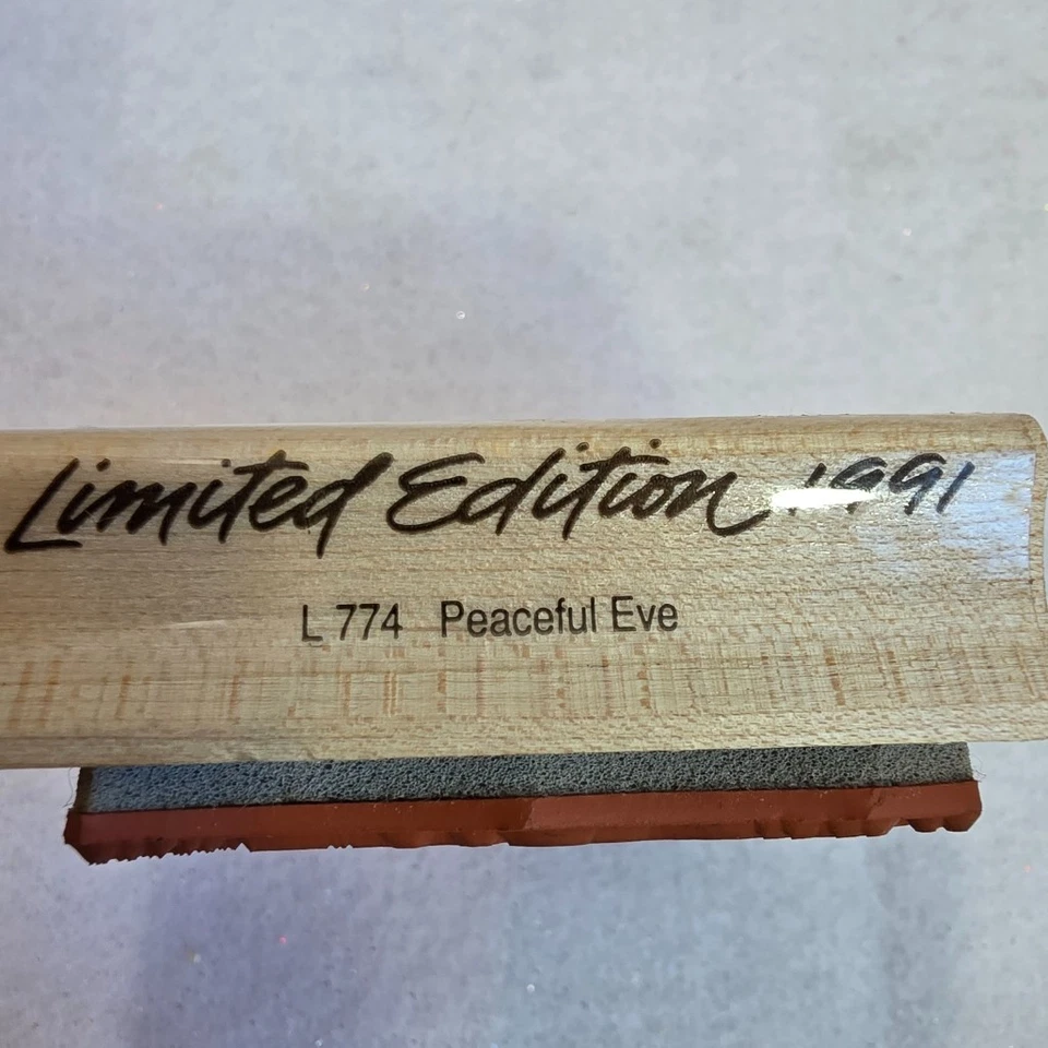 Hero Arts 1991 edición limitada L774 pacífica víspera sello de madera de goma árbol de Navidad Foto 3 de 3