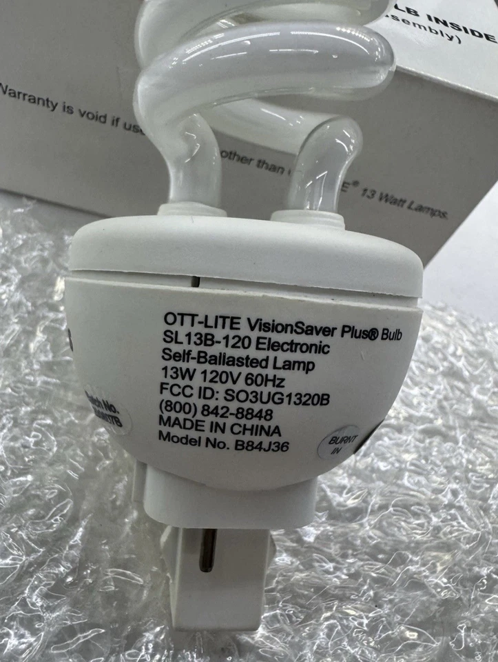SET OF 10. OTT-LITE 13W Bulb SL 13 B-120 Replacement Spiral bulb CFL 5000K - Image 4 of 4