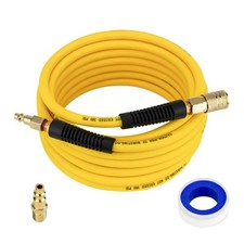Air Compressor Hose 1/4" x 25 FT, Hybrid with x 25 Yellow