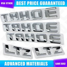 2007-2020 3D Chrome Door Side Letter Emblems For Tahoe LT LTZ Rear Truck Badges
