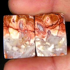 Coppia cuscini in diaspro Rosetta design naturale 26,30 ct.100% cabina 14x20x...