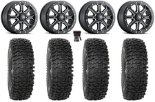 ITP Inertia Bdlk 15" Wheels Bk +40mm 33" RC500S Sticky Tires Renegade Outlander