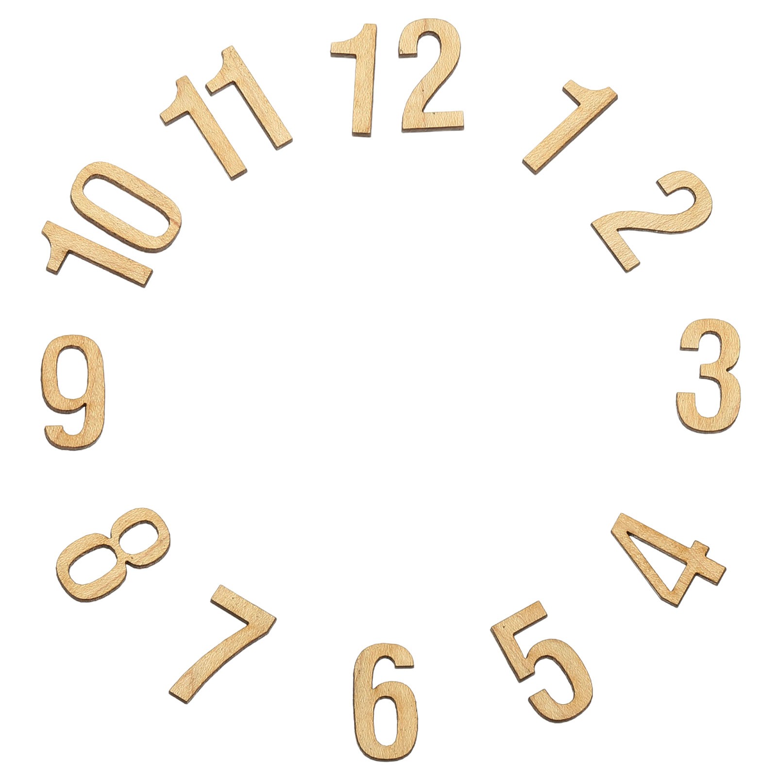Wooden Clock Numbers Kit Self Adhesive Clock Replacement Arabic Numerals