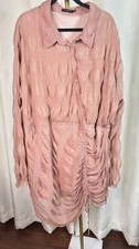 PrettyLittleThing Stunning Ruched Chiffon Plisse Assymetrical Cinch Dress, 26