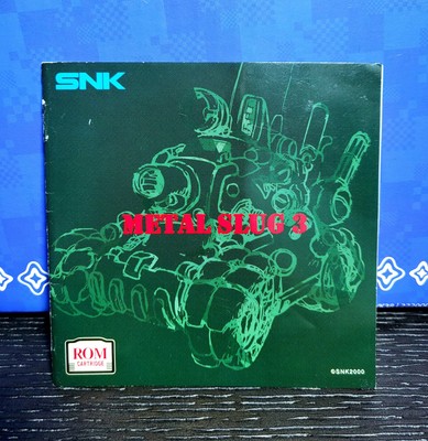 Metal Slug 3 ENGLISH AES MANUAL ONLY AUTHENTIC ORIGINAL SNK NEO