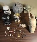 Vintage Star Wars Micro Machines Transforming Helmets Lot + Death Star Playset