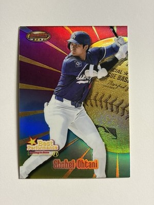 Shohei Ohtani 2025 Bowman's Best #BP-21 Best Performance LA Dodgers Refractor
