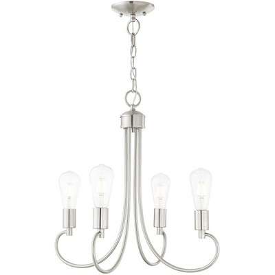 Livex Lighting 42924-91 Bari Chandelier Brushed Nickel