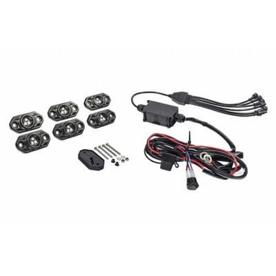KC HiLiTES For C-Series RGB LED Rock Light Kit Set of 6 Includes Wiring