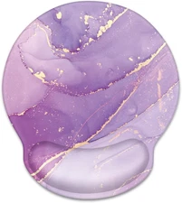 Ergonomic Mouse Pad with Wrist Support, Cute Round Mouse Mat, Non-Slip Rubber...