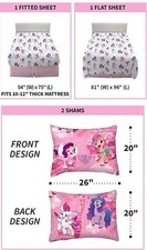 My Little Pony Full Sheet Set Friendship And Ponies 4 Pc Sheets  Pillowcases