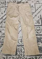 Vintage 1970s 1980s Kahki Corduroy Mens Straight Leg Pants Haggar Brand 38x31