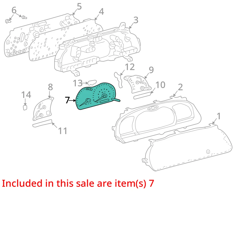 Cuadro de instrumentos velocímetro Toyota Sequoia 2001-2004 medidores DLMPO Foto 3 de 4