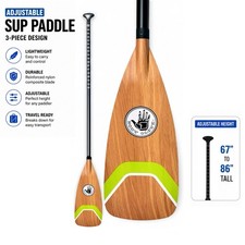 Body Glove Adjustable SUP Paddle For Paddle Board, 3 Piece, Lightweight Aluminum