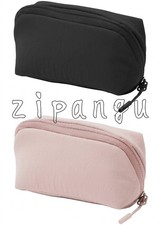 MUJI Water-Repellent Nylon Wide-Opening Pouch Small 4.3 x 2.4 x 1.4"  /Tracking 
