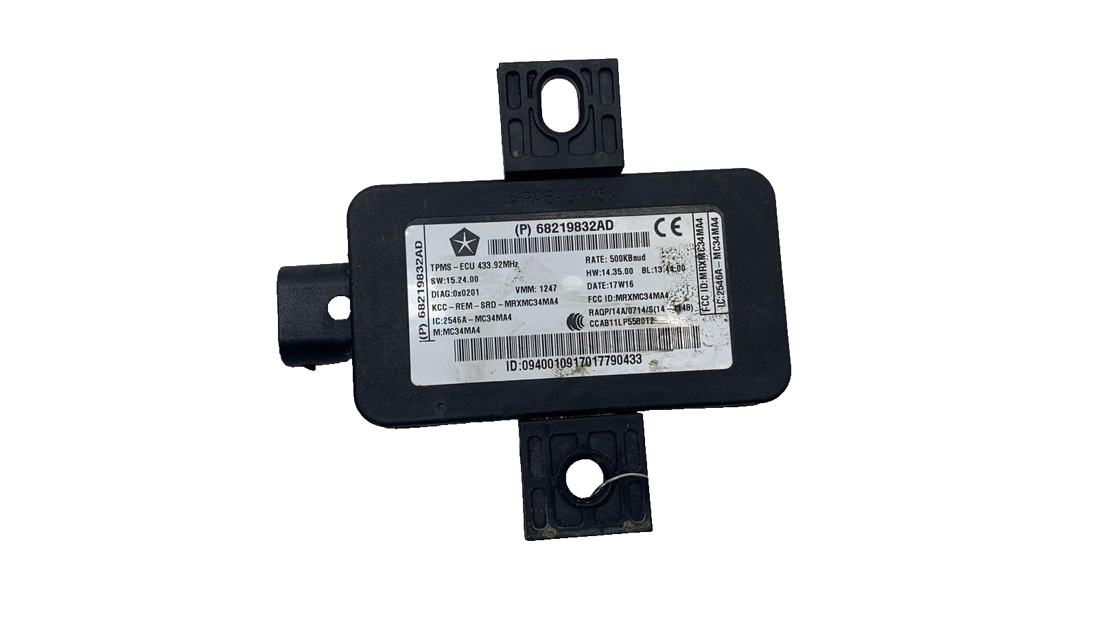 ⭕14-17 Jeep Wrangler TPMS Tire Pressure Sensor Monitoring Module Unit 68219832AD