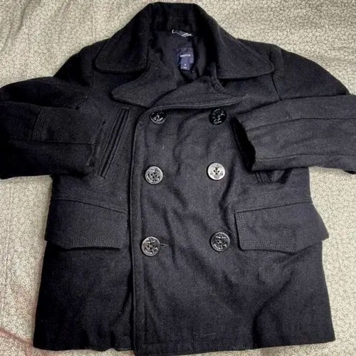 Gap Kids Classic Navy Wool Pea Coat Size M/8 Excellent Condition