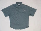 Columbia PFG Omni-Shade DRAB Green SS Vented Fishing Shirt Men's, Size MEDIUM