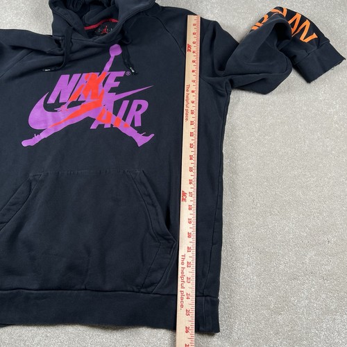 Nike Air Jordan Hoodie Pullover Siebdruck Ärmel schwarz Etikett Large Sweatshirt - Bild 9 von 17