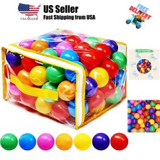 Ball Pit Balls Phthalate Free BPA Free Crush Proof Plastic - 7 Bright Colors ...