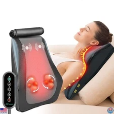 Deep Tissue Back Massager with Heat, Shiatsu Neck & Shoulder Massage Pillow