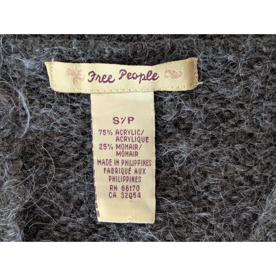 Vestido Suéter Free People Mujer Talla S/P Gris Acrílico Mezcla Mohair Tejido Exterior Foto 2 de 4