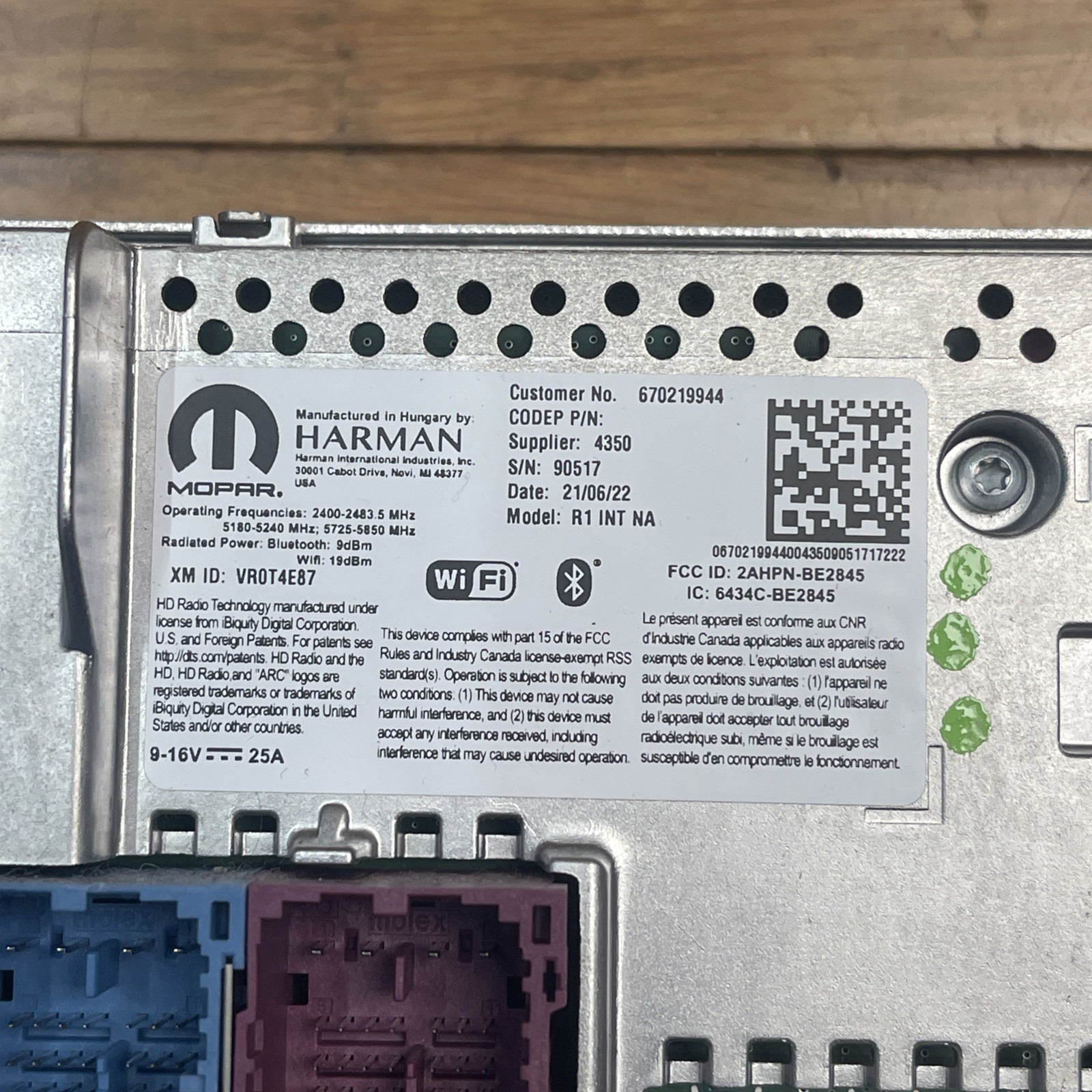 2021-2022 Maserati Levante M161 Radio Navigation Receiver ECU Control Module OEM