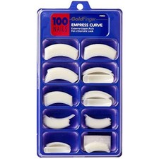 Gold Finger 100 Acrylic Plain Nails 1 PACK, Empress Curve Overlap Lo