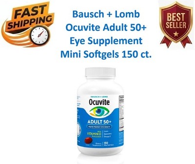 Bausch + Lomb Ocuvite Adult 50+ Eye Vitamin & Mineral Supplement 150 Softgels