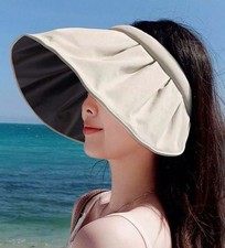 Women Foldable Wide Brim Sun Visor Hat,Protec...