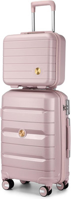 Nude Pink 20'' Carry-On & 14'' Cosmetic Case Travel Set with TSA Lock
