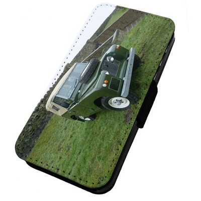 Bedruckte Klapp Handyhülle iPhone, Samsung & Huawei Oldtimer Land Rover
