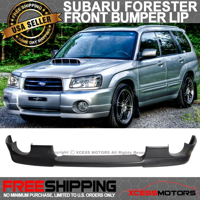 For 03-05 Subaru Forester Sg5 DS PU Front Bumper Lip + PU Hood Grille Foto 2 de 4