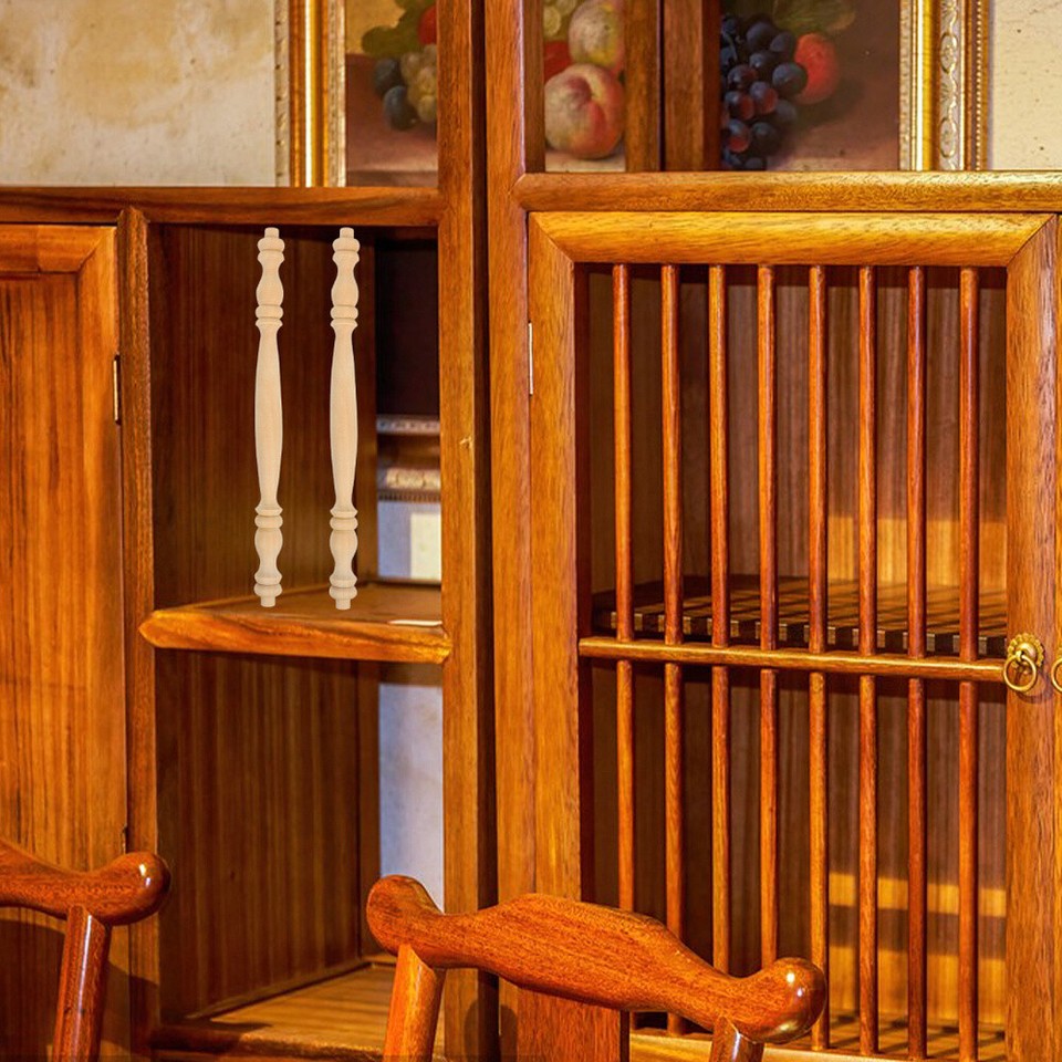 2pcs Wood Spindles For Repair And Decoration Balusters For Indoor