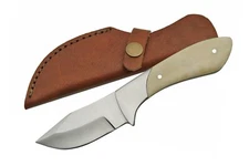 Hunting Knife | Rite Edge 7.25" Overall Bone Handle Skinner Full Tang + Sheath