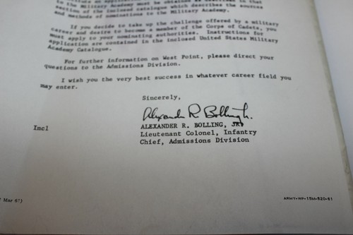 Vtg 1961 West Point Cadet Admissions Catalog Recruitment Mag w/ Typed Letter - Picture 11 of 11