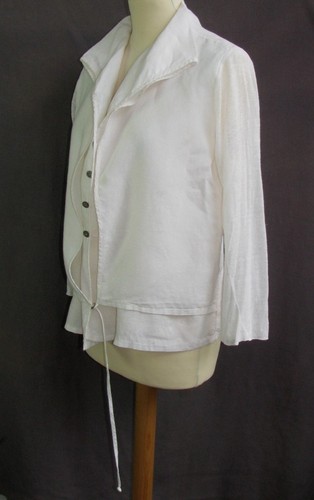Crea Concept - Leichte Jacke M Lang Leinen Creme Größe 42 - Sg Zustand - Bild 4 von 5