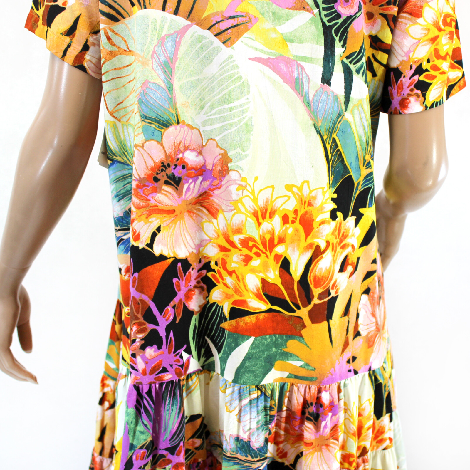 Jams World Hattie Dress Cassis Print Hawaiian Sundress XL Made in USA