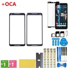 For Google Pixel2 Pixel 2 XL 2XL Black Front Outer Screen Lens Glass Replacement