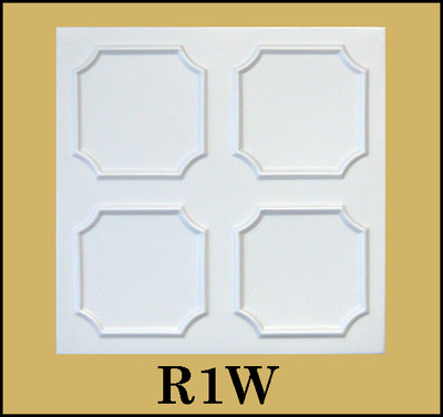 Decorative Texture Ceiling Tiles Glue UP - R1W On SALE