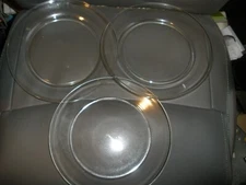 Vtg Duralex Made in France 3 Dinner Plates 9.25" Les Verreries De Saint Goban