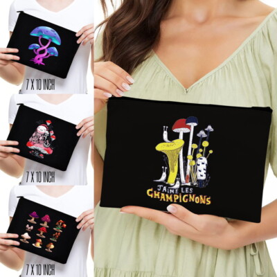Kleine Canvas für Handtasche Reise Make-up Tasche Mini Kosmetiktasche für Frauen Mädchen UK