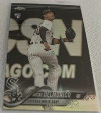 2018 Topps Chrome Baseball Nicky Delmonico Chicago White Sox Refractor Rookie 90
