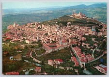 Assisi Italy Aerial Panorama Fliegeraufnahme Postcard Vintage